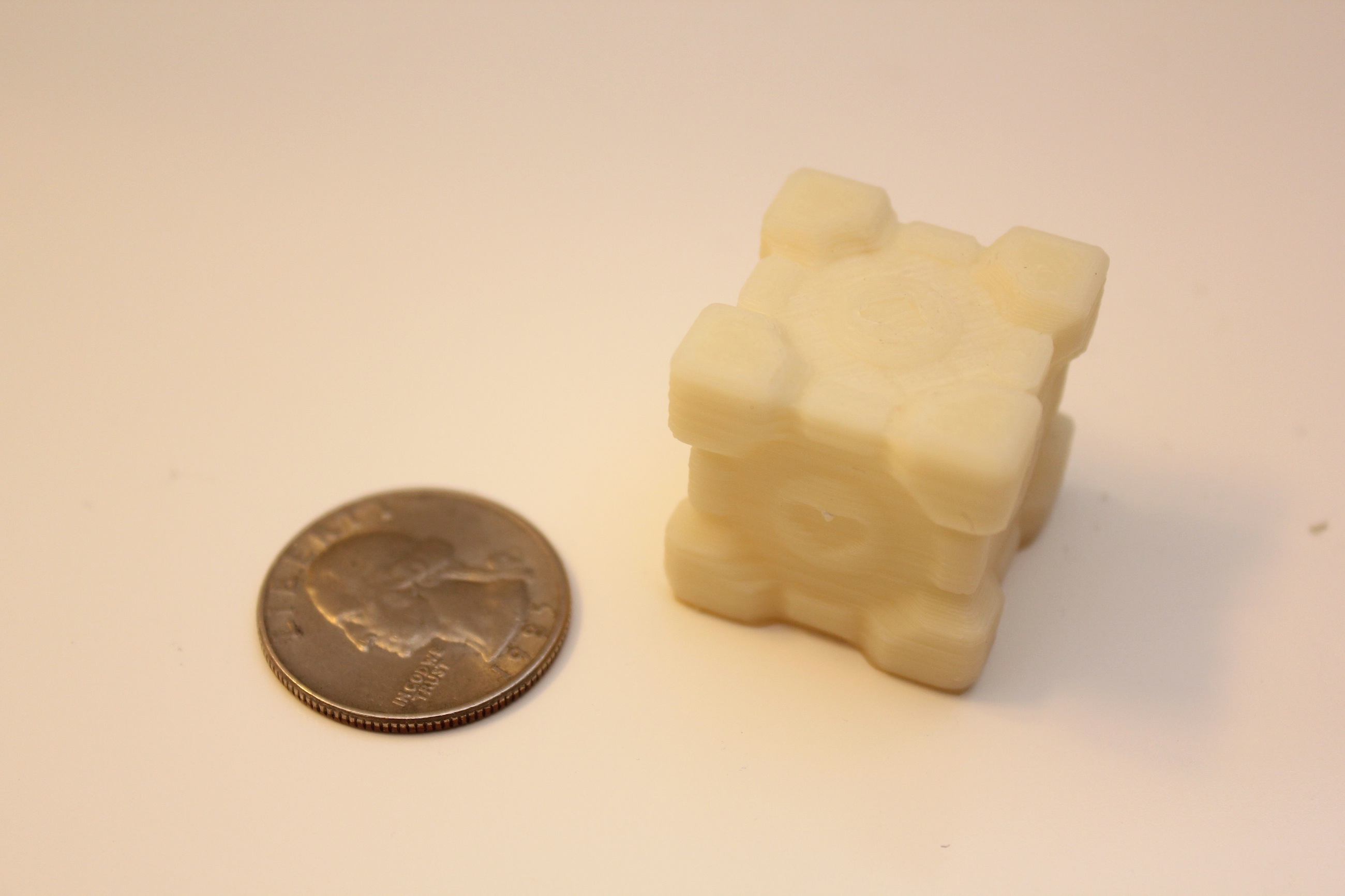 Companion cube 3D printed