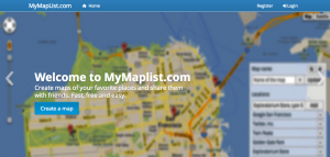 mymaplist.com mapping website