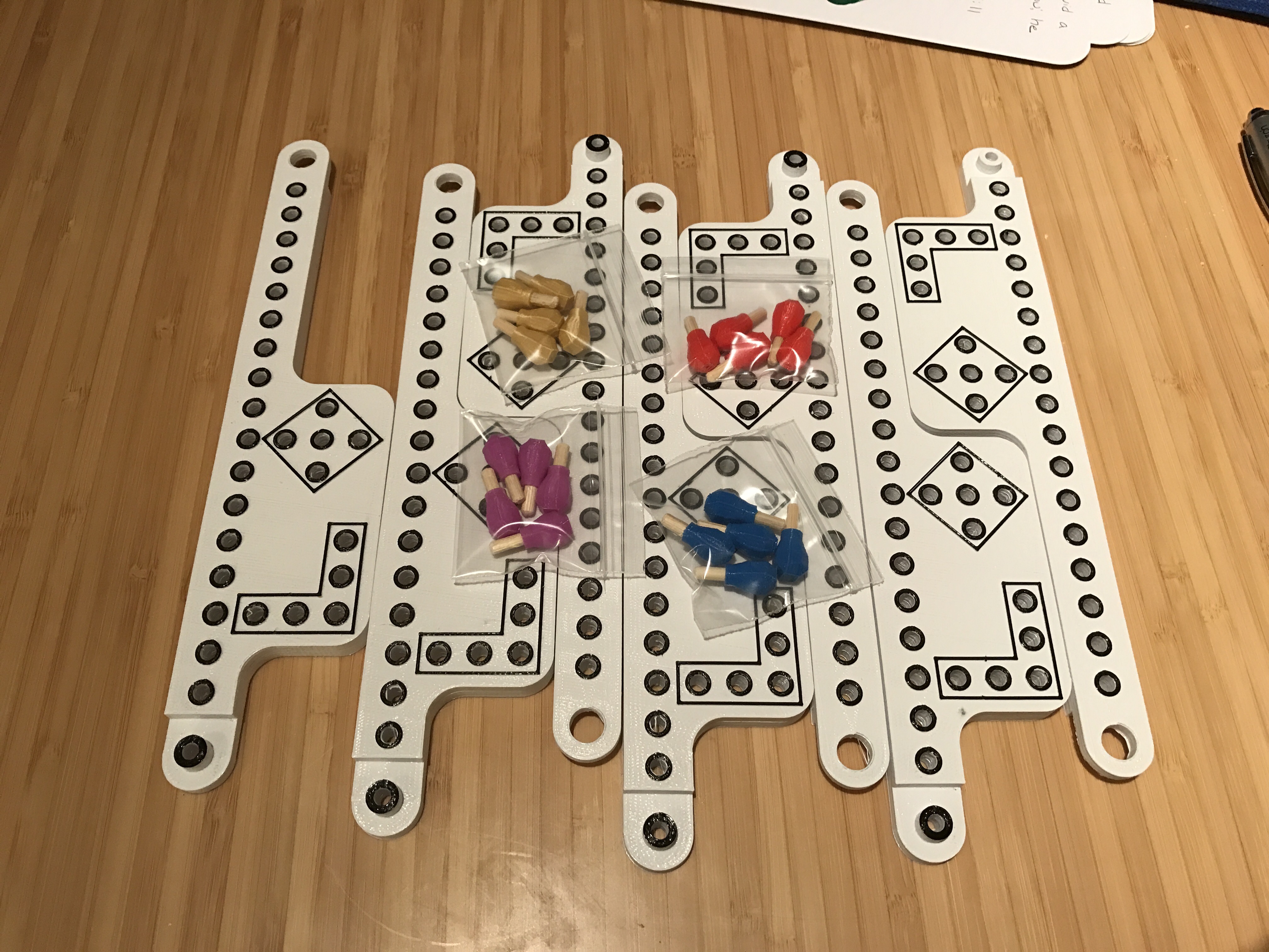 Pegs and Jokers game entirely printed