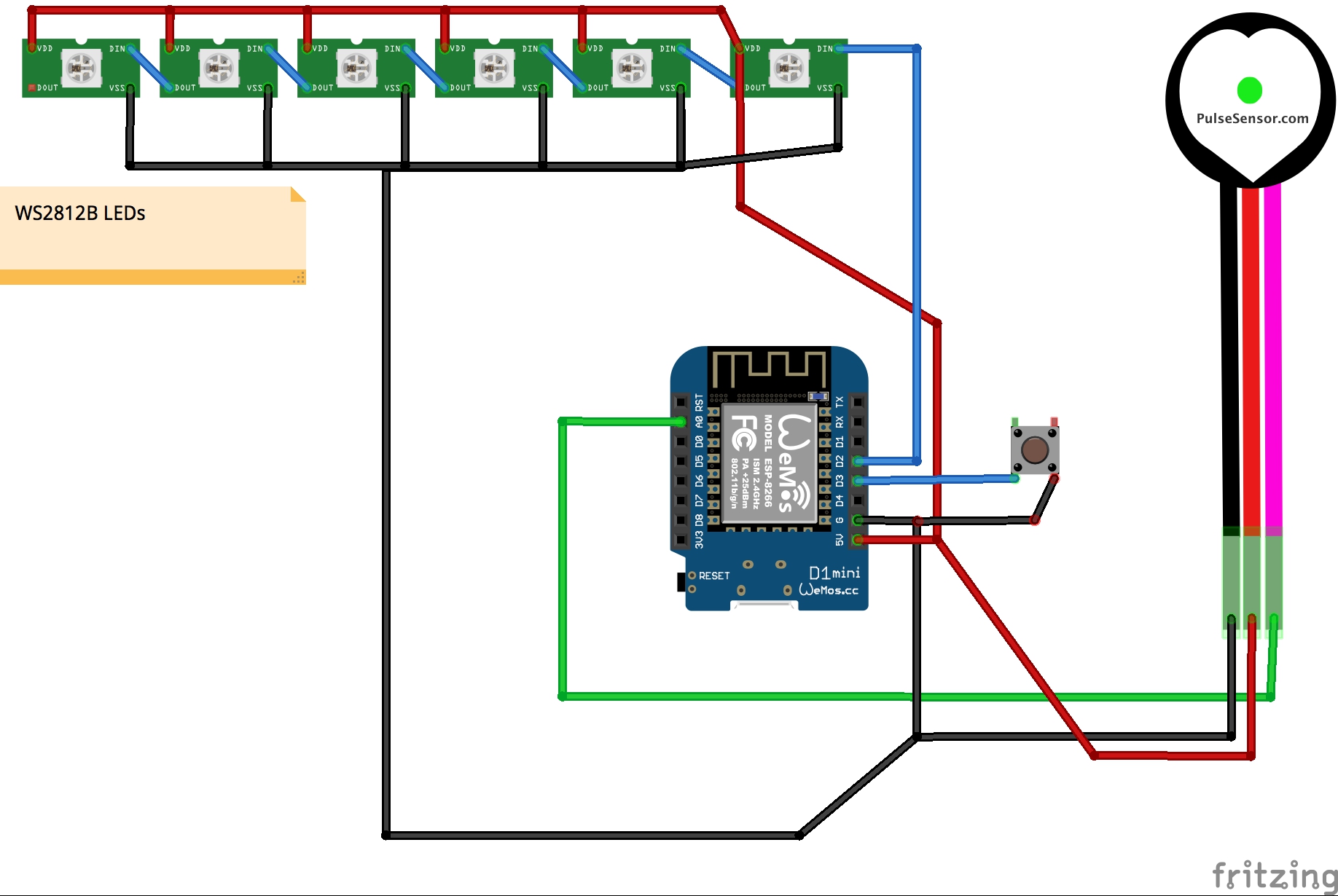 Heart Rate sensor Wemos D1